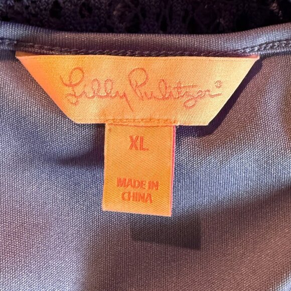 Lilly Pulitzer Topanga Dress Iris Blue Breakers Crochet Lace XL NWOT - Picture 6 of 14